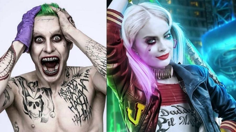 Coringa (Jared Leto) e Arlequina (Margot Robbie), que ganharão filme juntos - Reprodução/Montagem