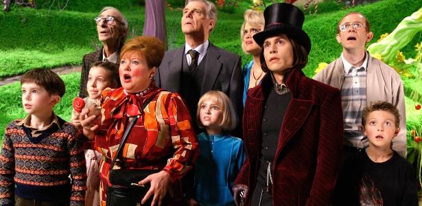 Willy Wonka (Johnny Depp) na "Fantástica Fábrica de Chocolates" - Reprodução - Reprodução