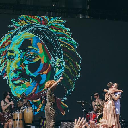 Os artistas homenagearam Marielle Franco, assassinada a tiros no Rio - Felipe Gabriel/UOL - Felipe Gabriel/UOL