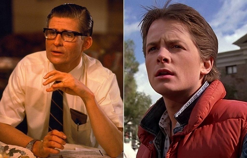 Crispin Glover e Michael J. Fox em cena no filme "De Volta Para o Futuro" (1984) - Divulgação