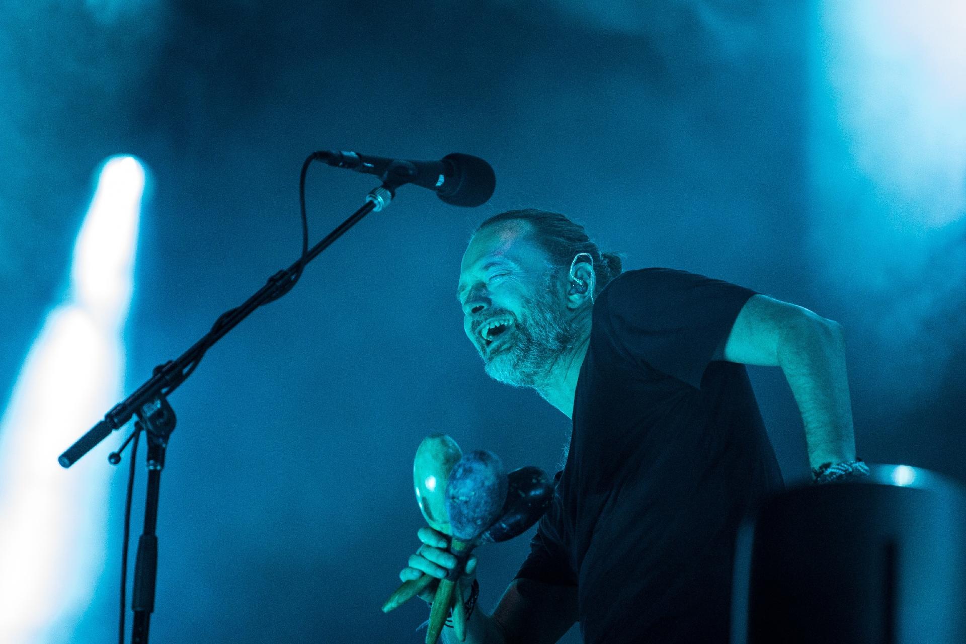 Thom Yorke se apresenta com sua banda, Radiohead, no Soundhearts Festival, no Allianz Parque, em São Paulo - Simon Plestenjak/UOL