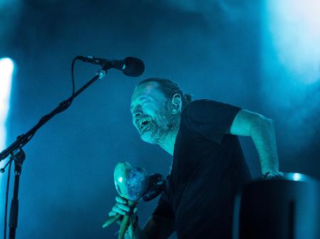 Thom Yorke se apresenta com sua banda, Radiohead, no Soundhearts Festival, no Allianz Parque, em São Paulo - Simon Plestenjak/UOL
