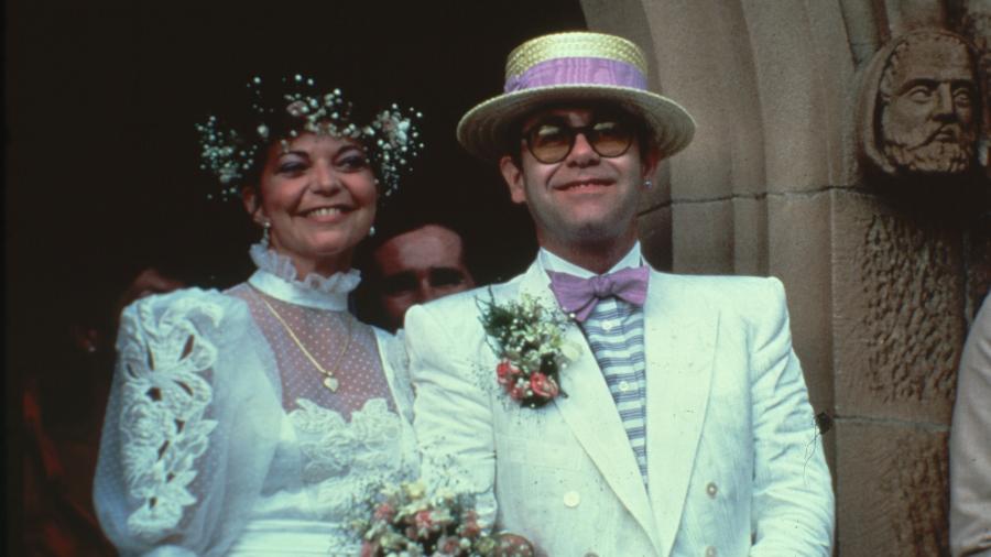 Elton John e Renate Blauel após o casamento - LGI Stock/Corbis/VCG via Getty Images