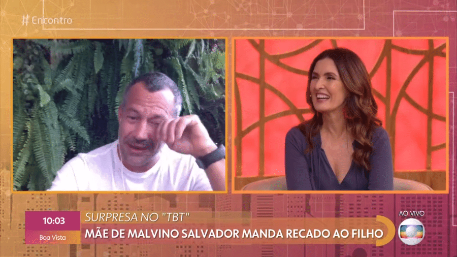 Malvino Salvador chora no "Encontro com Fátima Bernardes" - Reprodução/Globoplay
