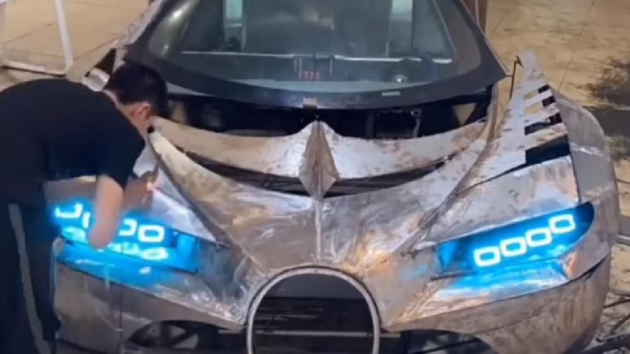 Homem faz réplica de Bugatti Vision Gran Turismo Concept - Reprodução