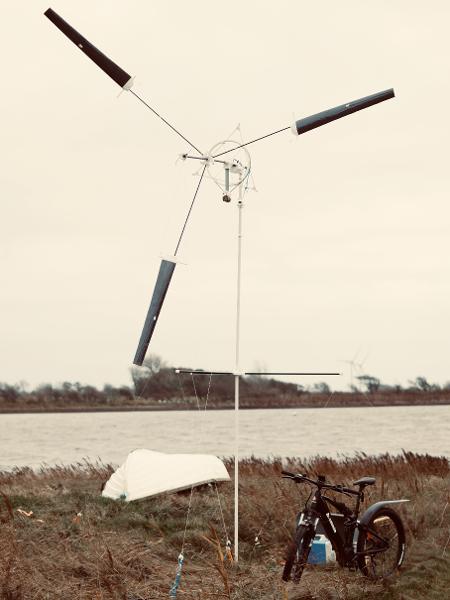 Turbina eólica portátil criada pela startup dinamarquesa KiteX - Divulgação