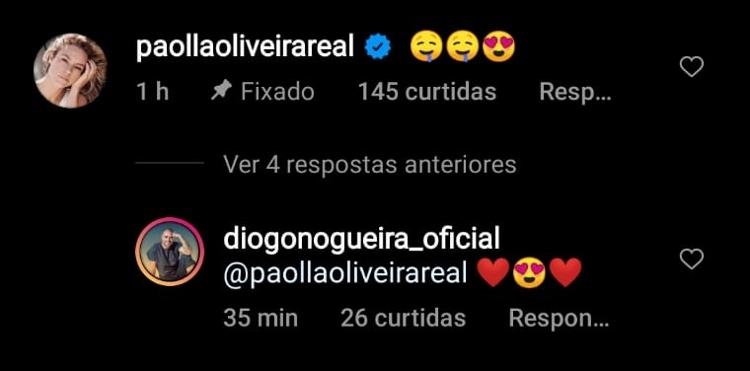 Paolla Oliveira elogia Diogo Nogueira em foto dele sem camisa - Reprodução/Instagram - Reprodução/Instagram