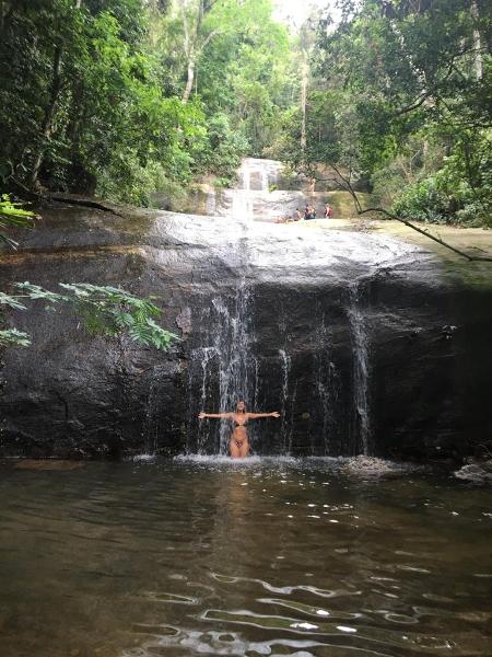 Babi na Cachoeira dos Primatas, no Parque Nacional da Tijuca, no Rio de Janeiro - Arquivo pessoal - Arquivo pessoal