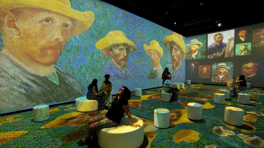 Exposição imersiva "Beyond Van Gogh" aconteceu no Morumbi Shopping, em São Paulo - Reprodução
