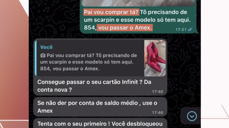 Trecho de conversa de Larissa Manoela com o pai