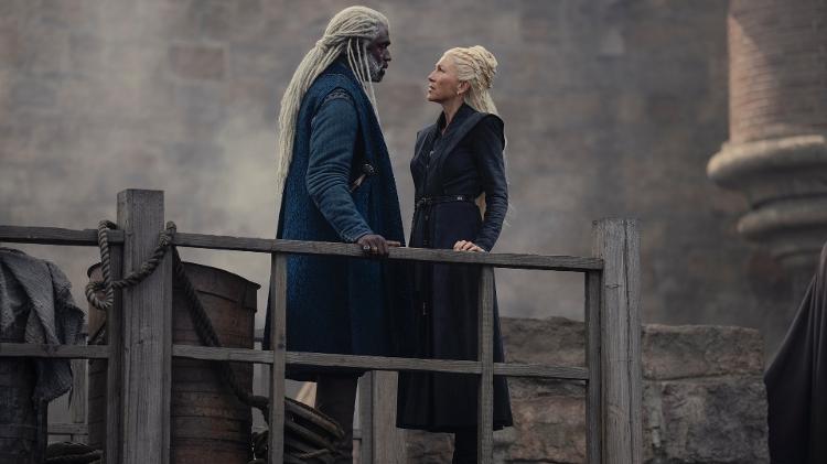 Steve Toussaint e Eve Best são Corlys e Rhaenys Velaryon em 'A Casa do Dragão'