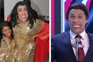 Ceará em dois momentos da carreira: No "Pânico na Band", de Regina "Ralé", e no "A Grande Farsa", do Multishow, de Silvio Santos - Ag. News e Reprodução/Instagram - Ag. News e Reprodução/Instagram