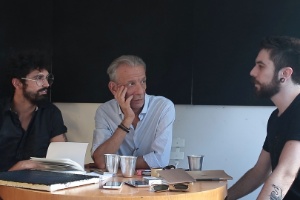 Ralph Gehre, Renato Lins e Rodrigo Cruz, que estarão na mostra "Conversa" - Divulgação - Divulgação