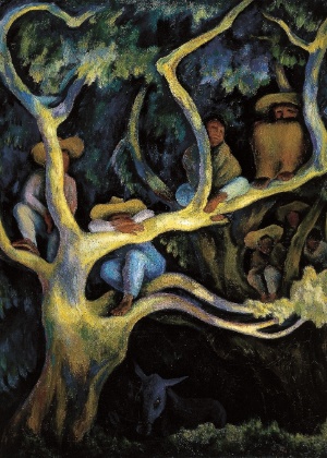 "Paisaje nocturno" (1947), obra do mexicano Diego Rivera  - Divulgação