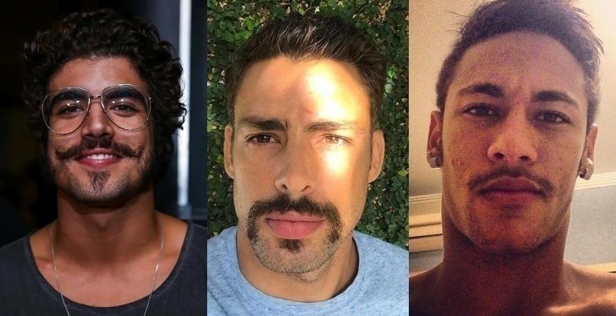 Assim como Cauã Reymond, vários famosos já adotaram o visual com bigodinho. Em alguns, caíram bem, em outros, nem tanto. Relembre alguns bigodudos - Montagem/UOL
