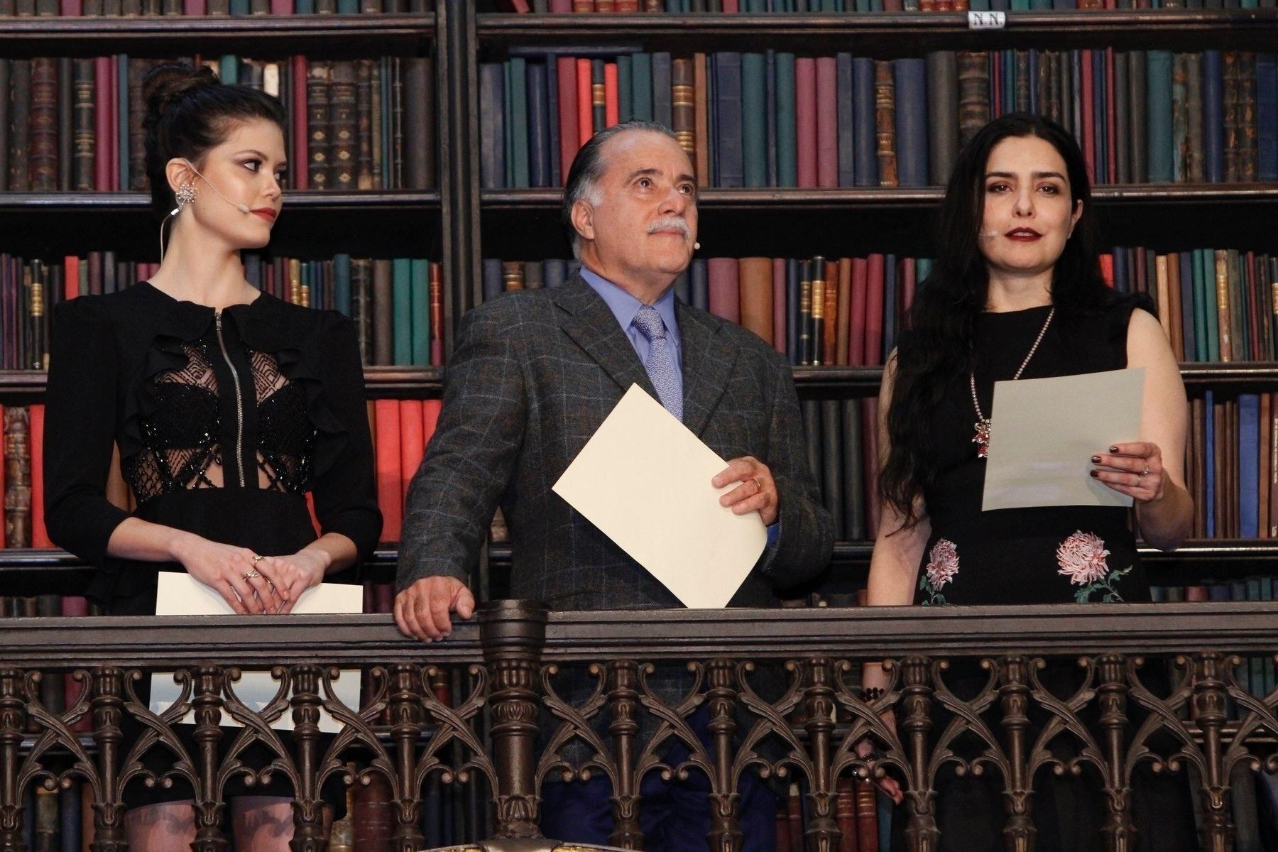 Vitória Strada, Tony Ramos e Leticia Sabatella apresentam a novela  "Tempo de Amar" no Real Gabinete Português de Leitura, no Centro do Rio - Thyago Andrade/BrazilNews