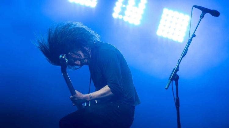 Dave Grohl toca com o Foo Fighters nos EUA, em junho de 2017 - AFP - AFP
