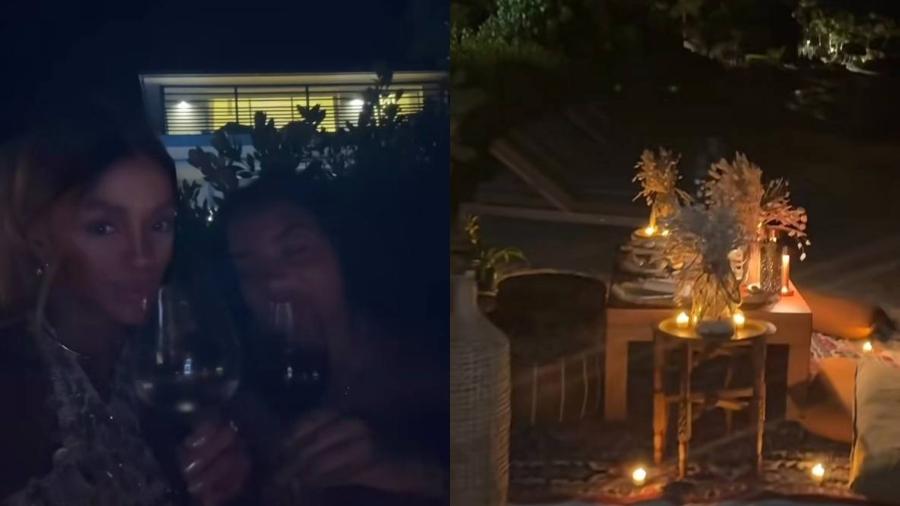Ludmilla e Brunna Gonçalves curtem jantar á luz de velas no Caribe - Reprodução/Instagram