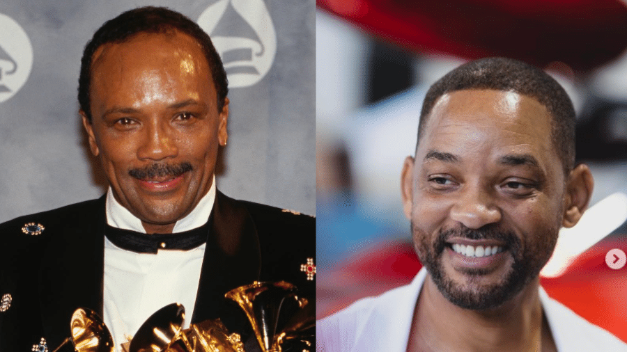 Quincy Jones (à esquerda) foi o 'mentor' de Will Smith (à direita) em 'Um Maluco no Pedaço'