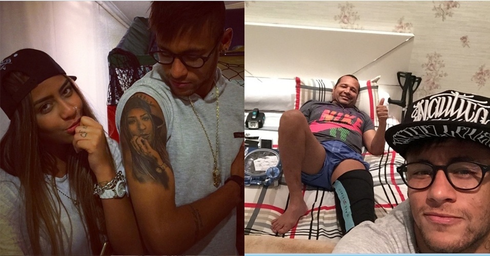 Suspenso, Neymar exibe tatuagem que fez em homenagem à irmã: "Está na pele"