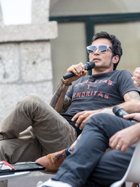 Lúcio Maia e Dengue durante o Fórum de Ideias no Mimo Festival Amarante - Divulgação - Divulgação