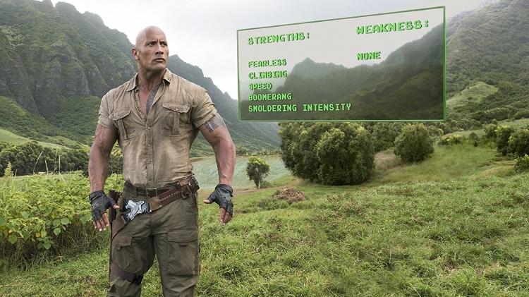 Dwayne Johnson em cena de "Jumanji: Bem-Vindo à Selva" - Reprodução - Reprodução