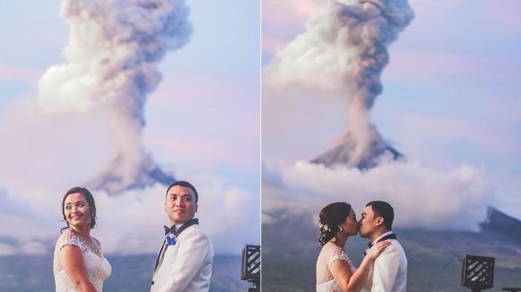 Casamento no vulcão - Reprodução/Facebook/Nebreja Bros. Media - Reprodução/Facebook/Nebreja Bros. Media