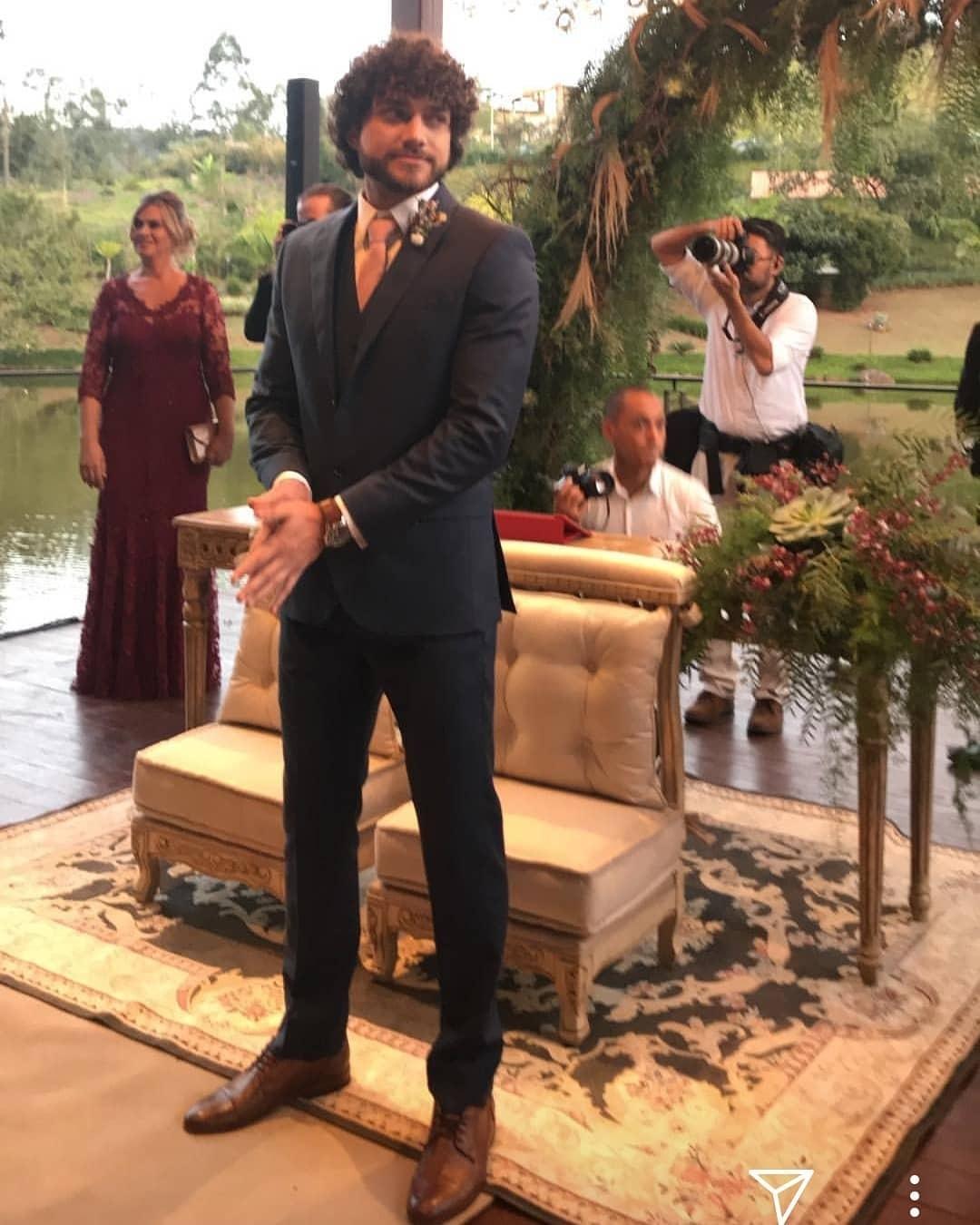 Guilherme esperou nervoso pela noiva no altar - Reprodução/Instagram