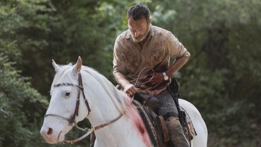 Rick (Andrew Lincoln) em sua despedida de "The Walking Dead" - Jackson Lee Davis/AMC/Divulgação