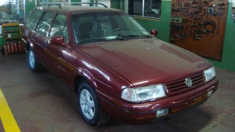 VW Santana em foto de 2012, quando ainda estava no showroom de concessionária no interior do RS