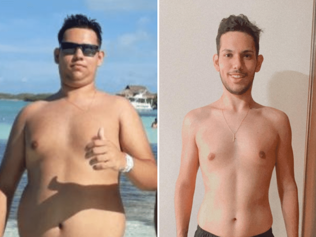 Obeso aos 17 anos, ele tentou várias dietas e secou 33 kg com menu flexível