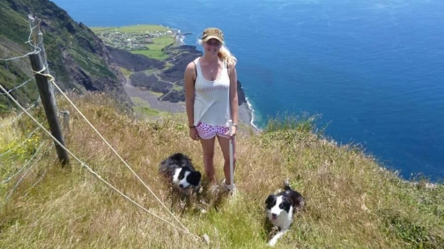 Kelly Green vive em Tristão da Cunha com o marido e dois filhos