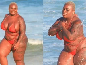 Jojo Todynho curte praia em dia de sol e mostra corpo após emagrecer 50 kg