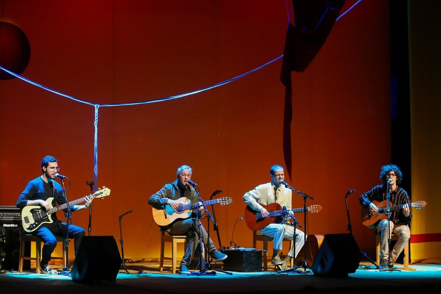 Zeca, Caetano, Moreno e Tom Veloso tocam juntos em São Paulo - Manuela Scarpa/Brazil News