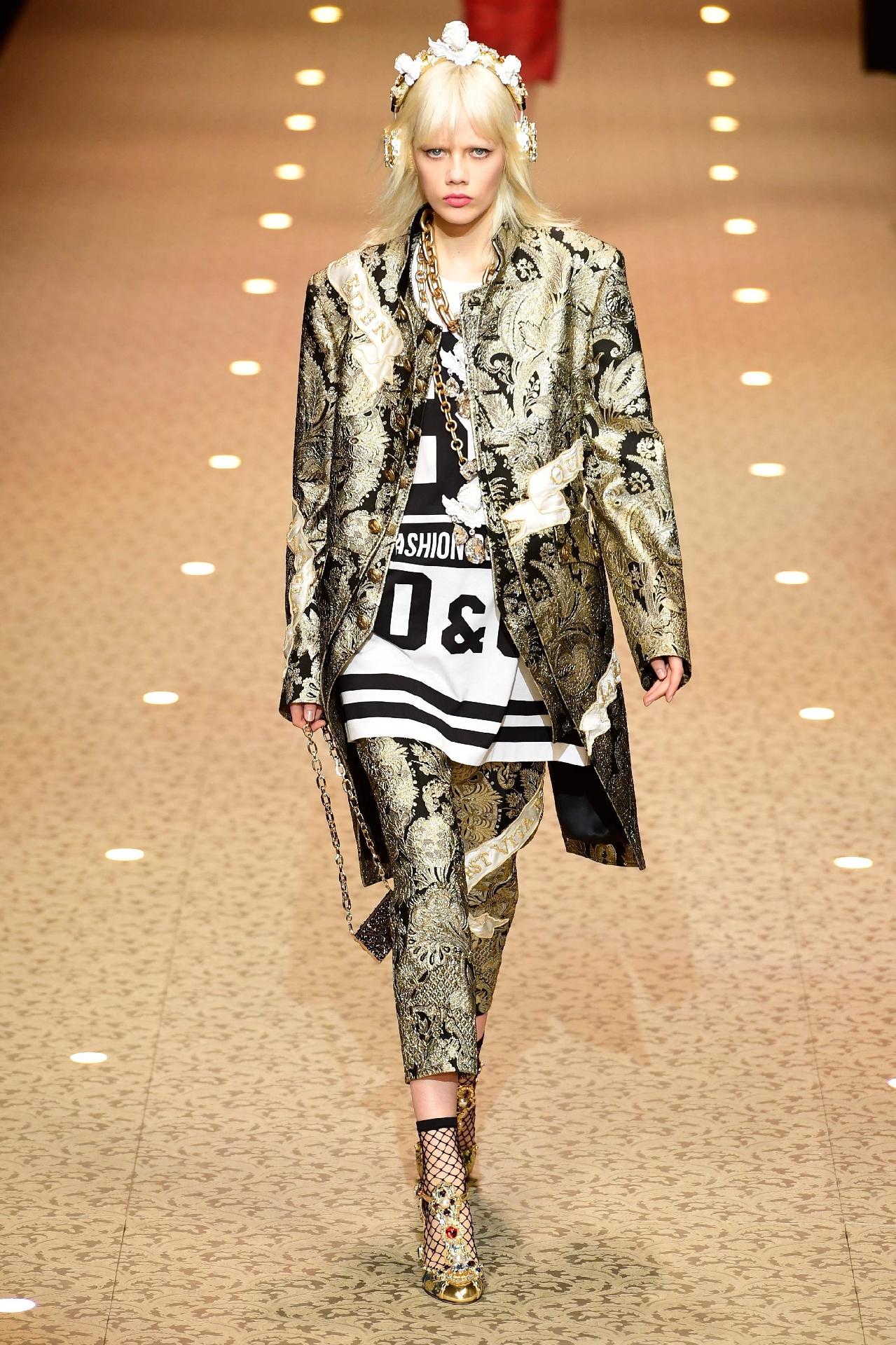 O desfile da Dolce & Gabbana na Semana de Moda de Milão - Miguel Medina/AFP