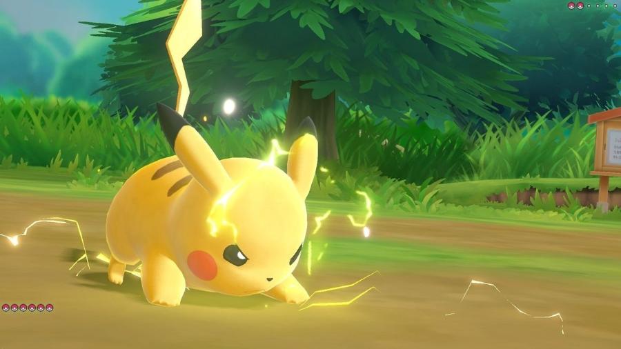 Pikachu em "Pokémon Let"s Go" - Reprodução