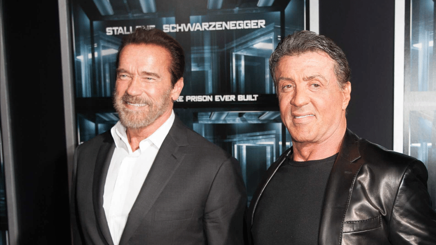 Os atores Sylvester Stallone e Arnold Schwarzenegger - Getty