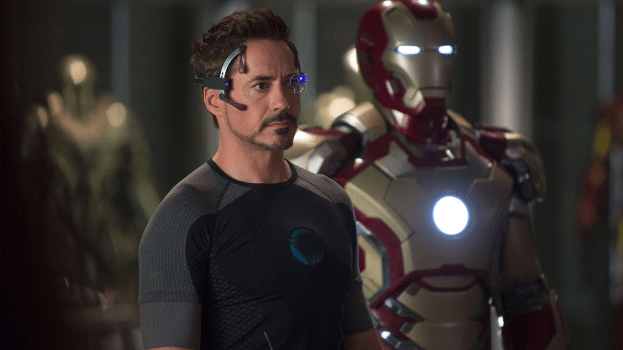 O ator Robert Downey Jr. como Tony Stark, o Homem de Ferro - Reprodução