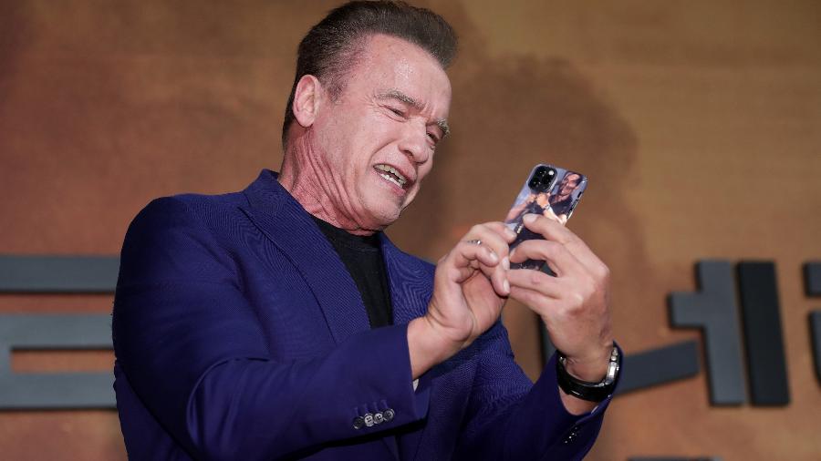 Arnold Schwarzenegge em evento para O Exterminador do Futuro: Destino Sombrio - WireImage