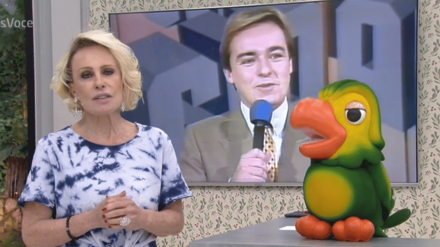25.nov.2019 - Ana Maria Braga homenageia Gugu Liberato no Mais Você - Reprodução/TV Globo