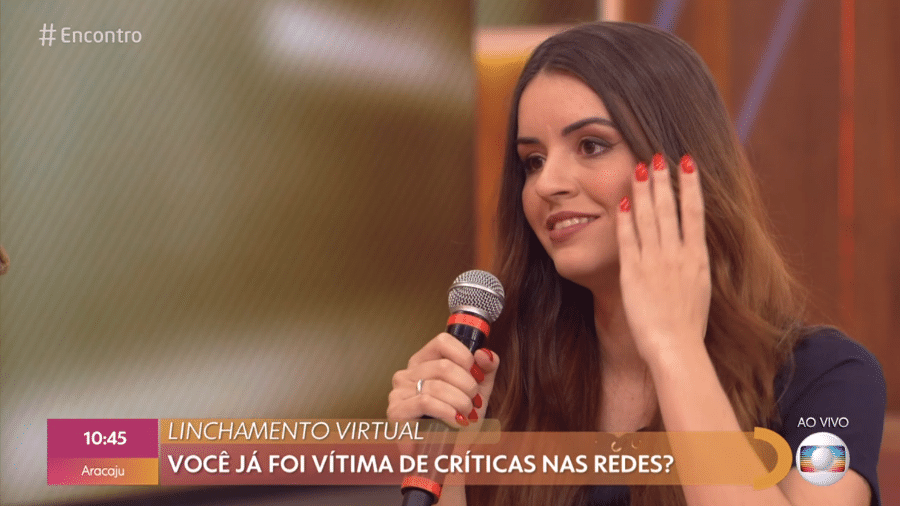 Amanda Massoni comparece ao Encontro com Fátima Bernardes - Reprodução/Globoplay
