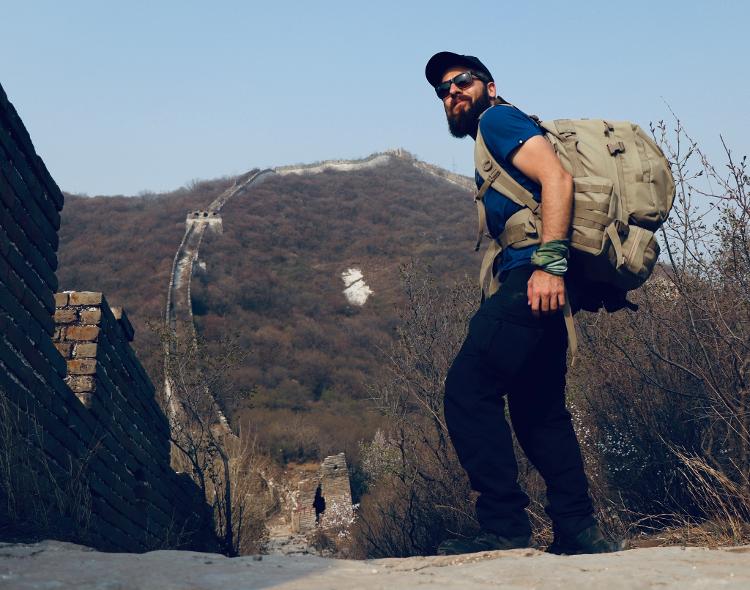 Marcos Delacumbre na Muralha da China - Arquivo pessoal - Arquivo pessoal