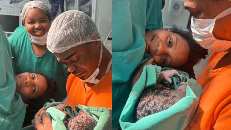 Amanda, Gustavo e Hilmara ficaram juntos por 15 horas até o nascimento do Nathan Amanda, Gustavo e Hilmara ficaram juntos por 15 horas até o nascimento do Nathan