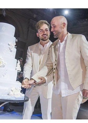 Paulo Gustavo e Thales Bretas se casaram no domingo (20) no Parque Lage, no Rio - Reprodução/Facebook/Paulo Gustavo