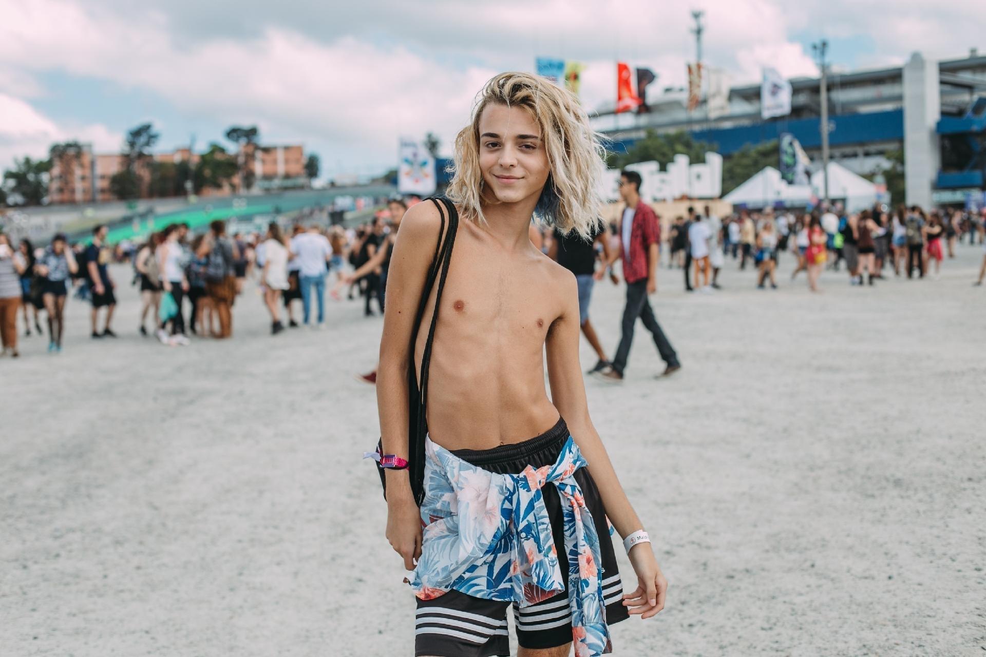 Público do Lolla: rapaz com estilo andrógeno - Felipe Gabriel / UOL