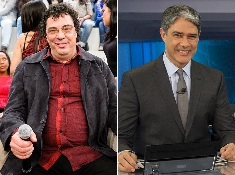 O comentarista Walter Casagrande e o jornalista William Bonner nasceram em 1963 - Divulgação/TV Globo