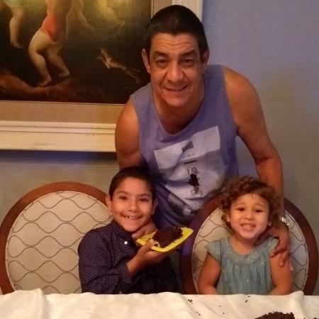 Zeca Pagodinho com os netos, Noah e Catarina - Reprodução/Instagram