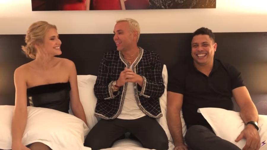 Celina e Ronaldo em entrevista para o canal de Matheus Mazzafera - Reprodução/YouTube/HotelMazzafera