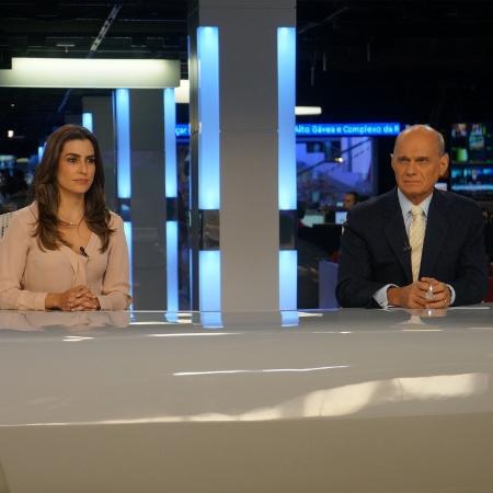Ticiana e Boechat trabalharam juntos na bancada do Jornal da Bandeirantes - Divulgação/ TV Bandeirantes - Divulgação/ TV Bandeirantes