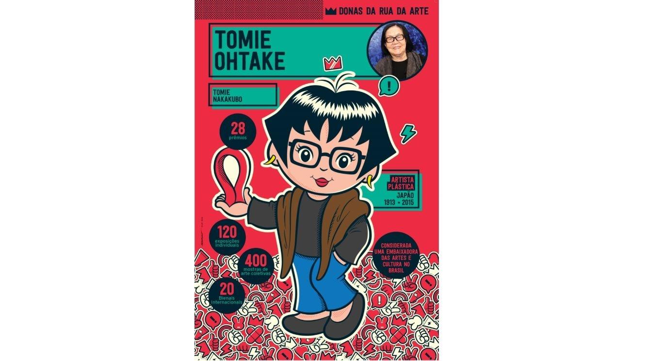 Artista plástica Tomie Ohtake é homenageada em exposição Donas da Rua - Divulgação